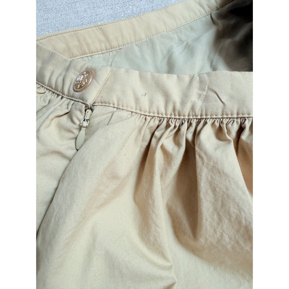 J. Crew Sz 4 Mini Bubble-Hem Skirt in Cotton Poplin in tan $98 - Picture 9 of 10